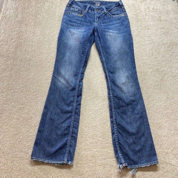 Silver Jeans Women's Julia Bootcut Blue W28 L32 Stretch Denim - Picture 1 of 11